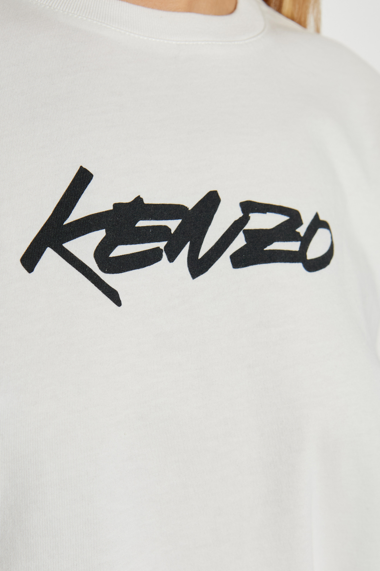White T-shirt with printed logo Kenzo - Vitkac AS